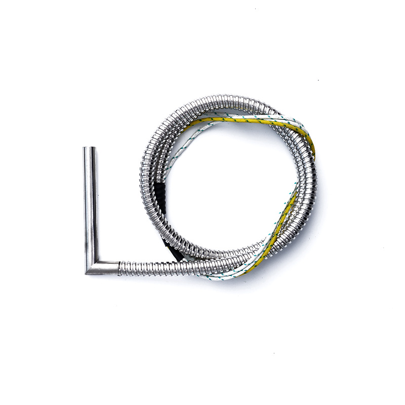 Rett vinkelpatronvarmer med metallslange