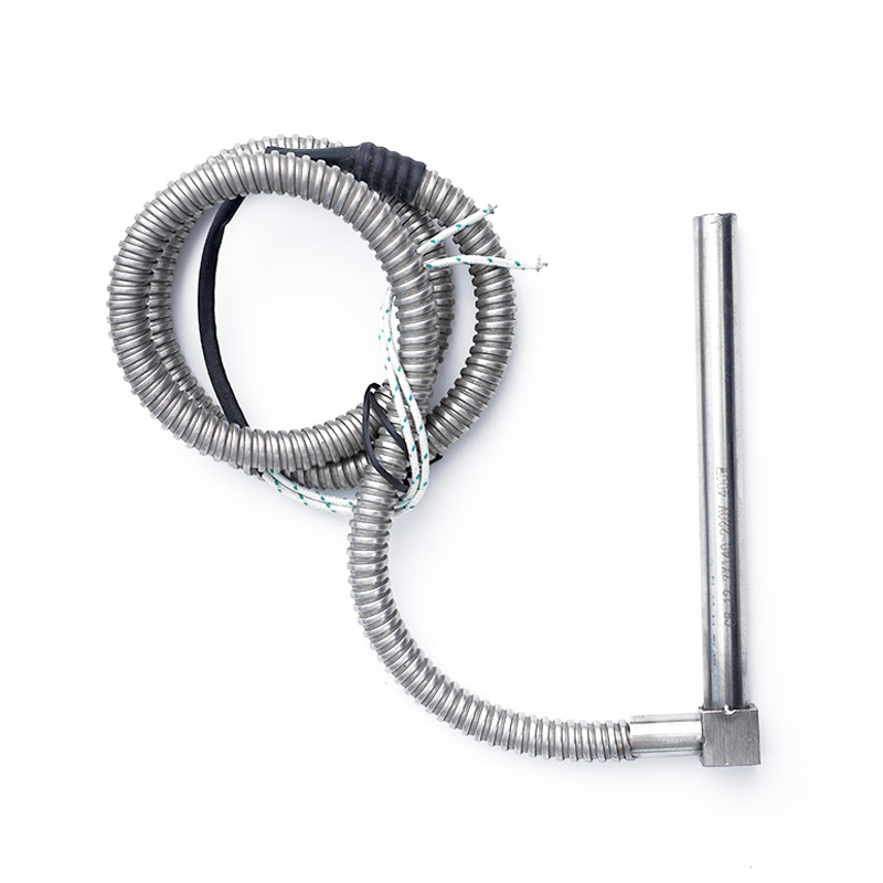 Rett vinkelpatronvarmer med metallslange